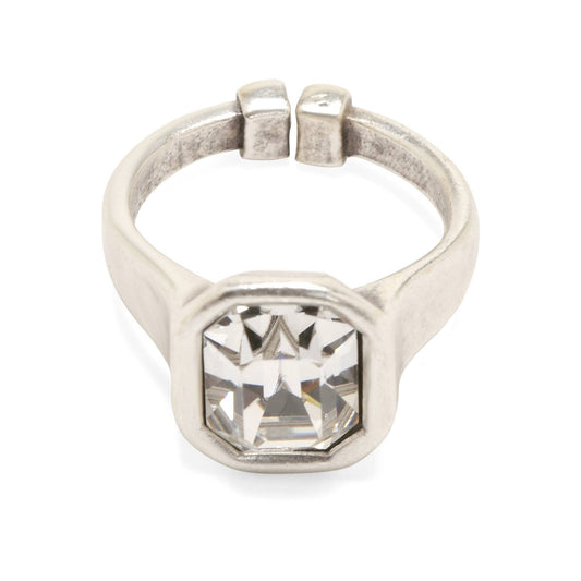 Handmade Brass Ring In Silver Plated - NR6085