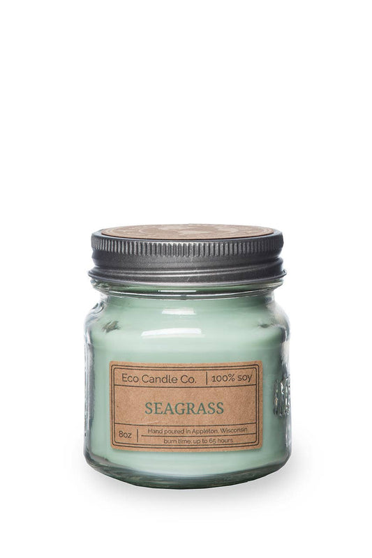 8oz mason SEAGRASS