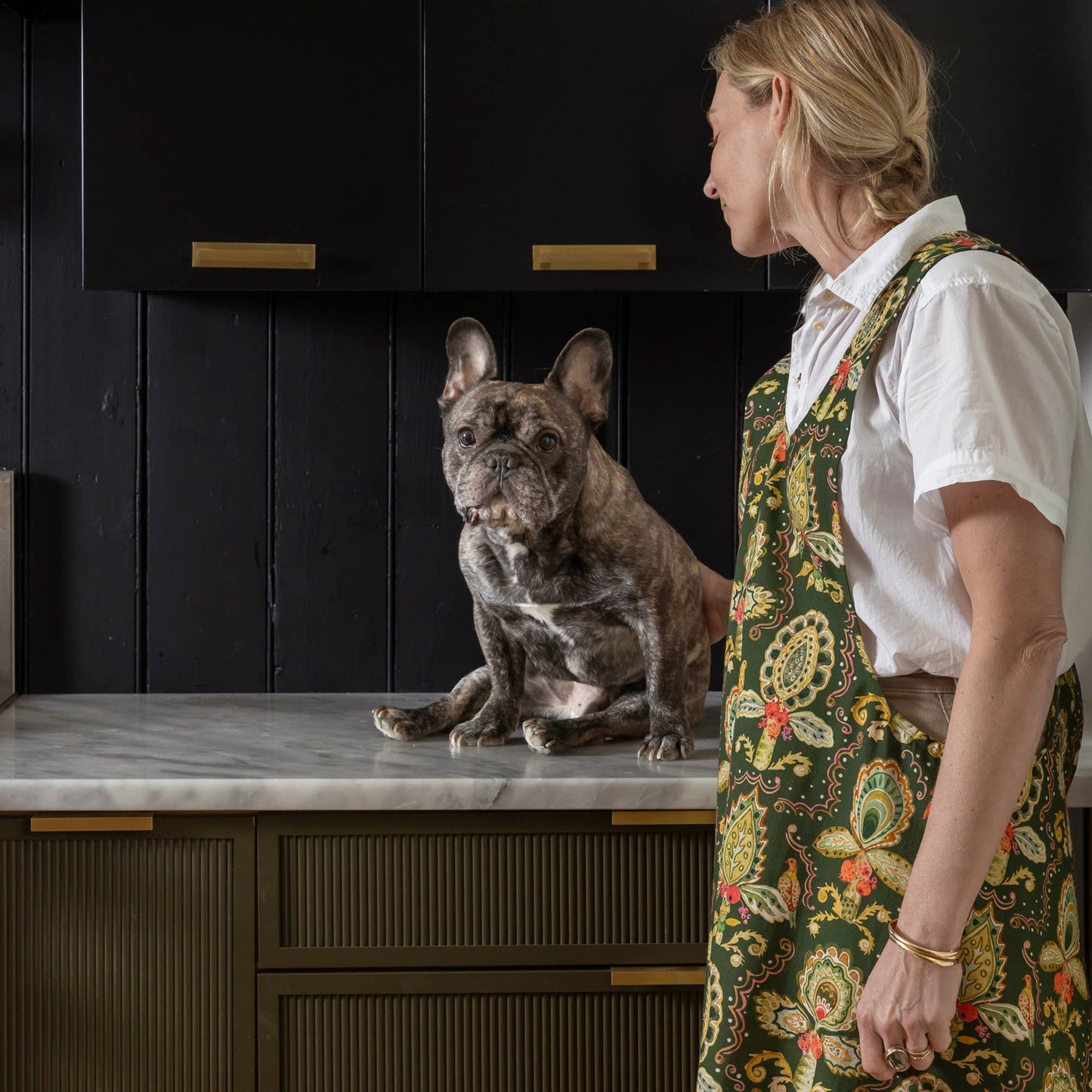 Pinafore Apron- Le Jardin