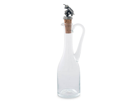 Cruet Bottle with Pewter Bee Cork Stopper