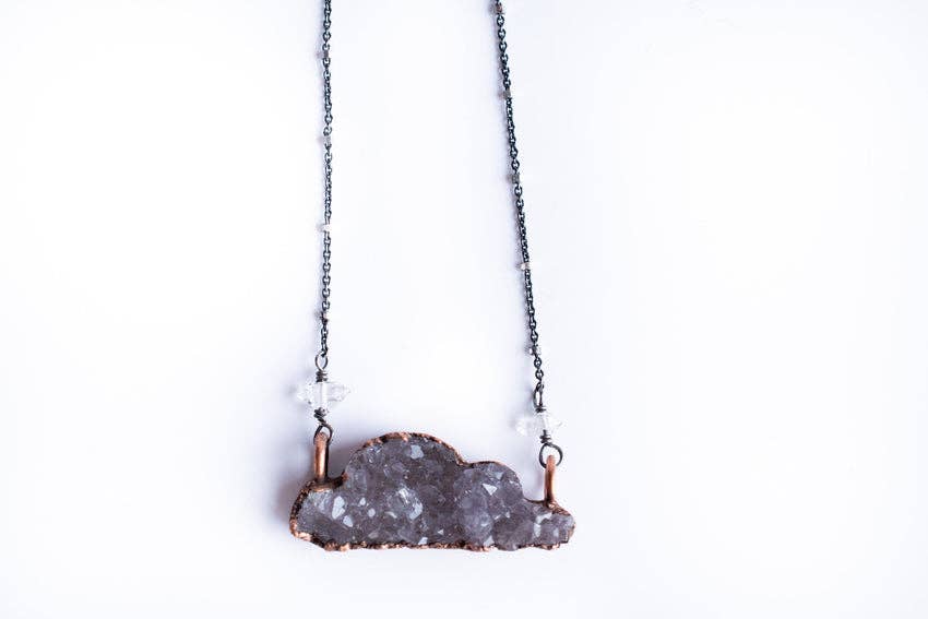 Natural Druzy Cloud Necklace