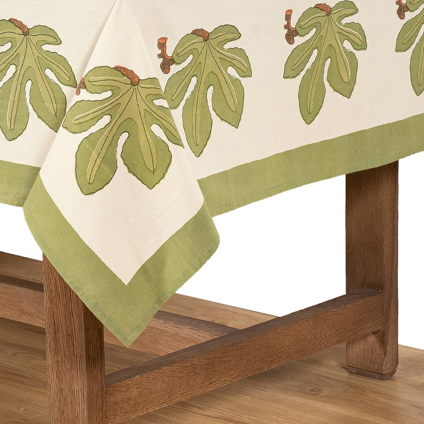 Fig Red& Green | French Tablecloths: 71" x 128"