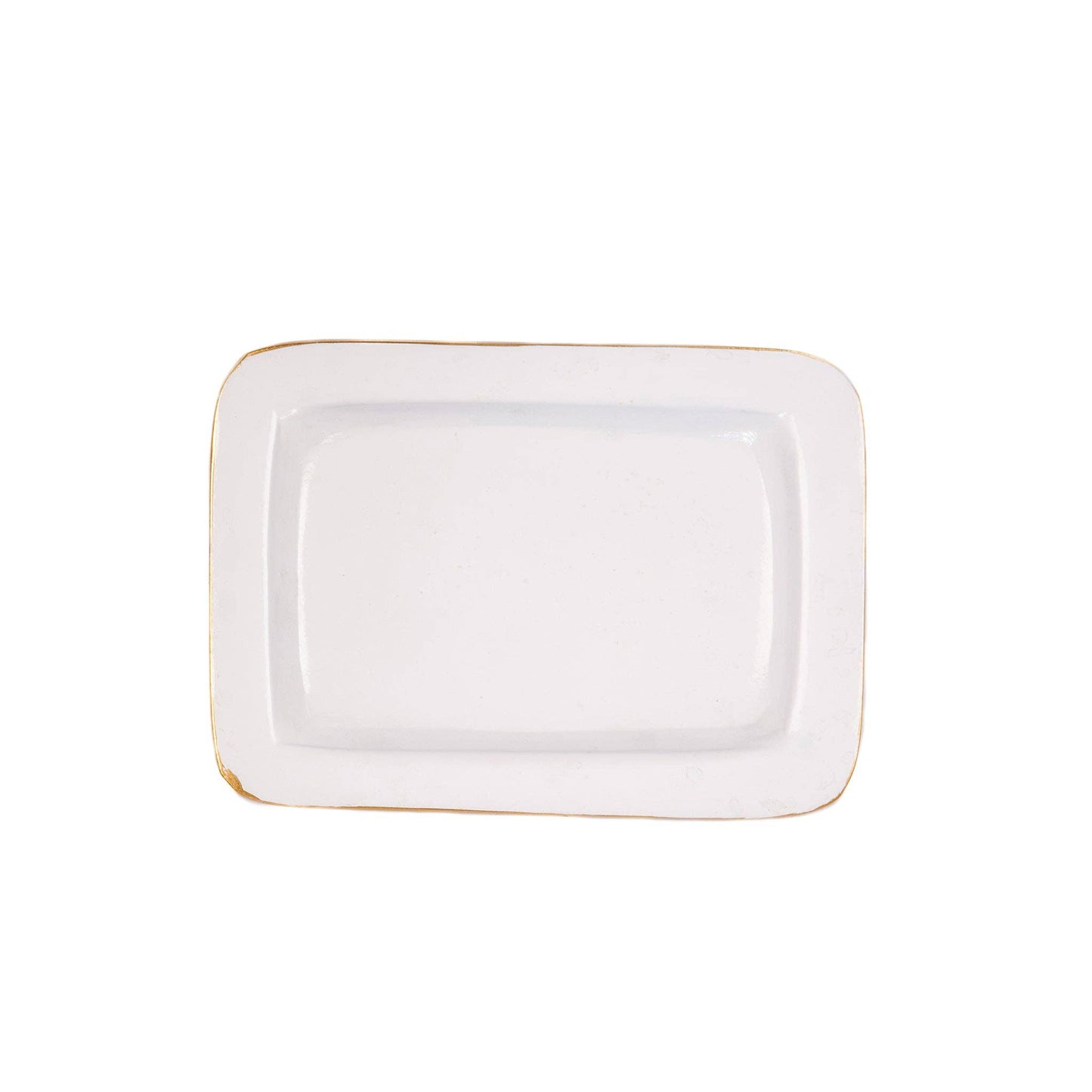 Garden Party Enameled Laney Tray - White & Pink: White & Pink