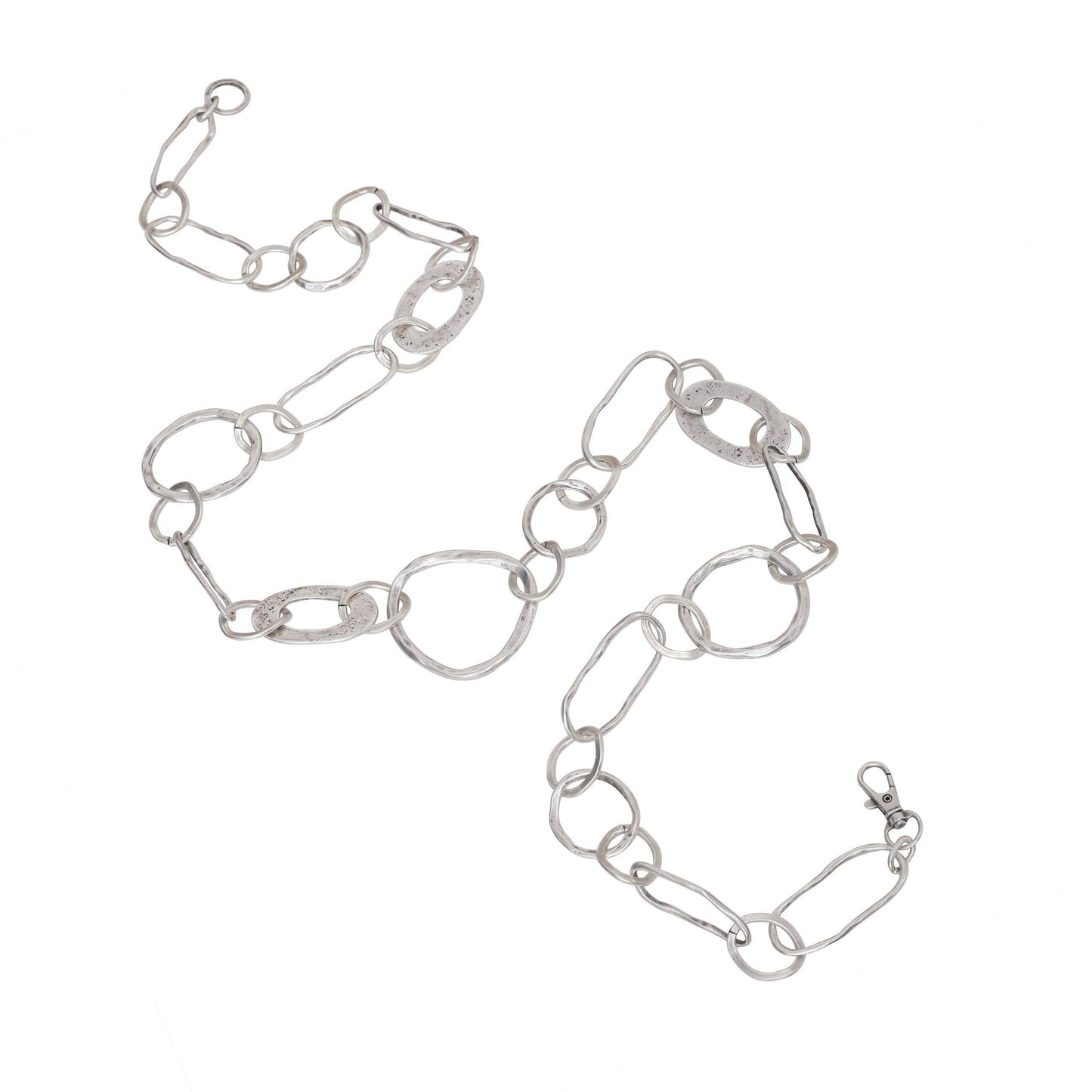 Handmade Chain Pewter Necklace - 4004