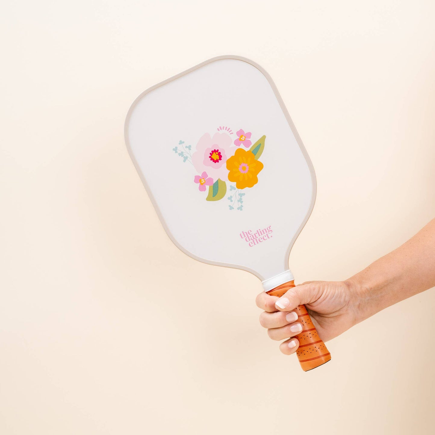 Pickleball Paddle - Bright + Bloomy Cream