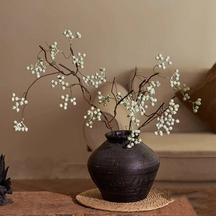 Zen Style Light Green Berry Stem 37.8" Tall: One Stem