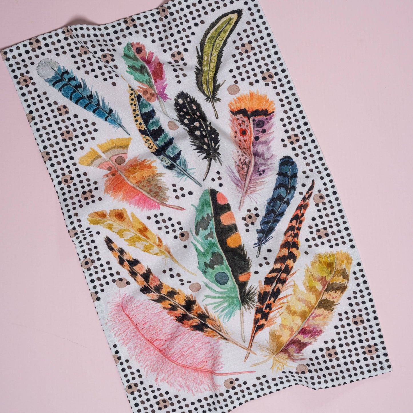 Tea Towel- Polka Plumes
