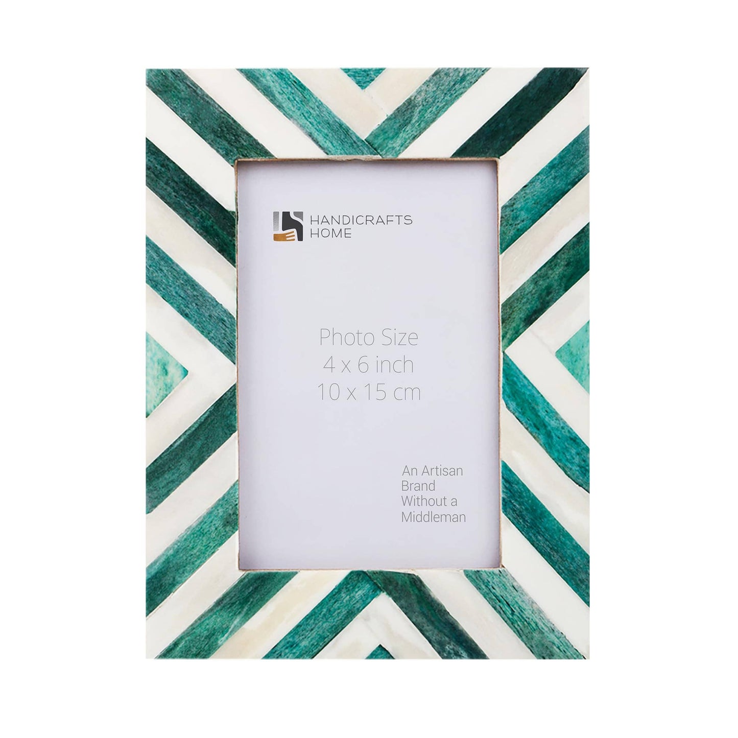 4x6 Chevron Picture Frames|1.25" Border Width | 3 Colors: Brown White