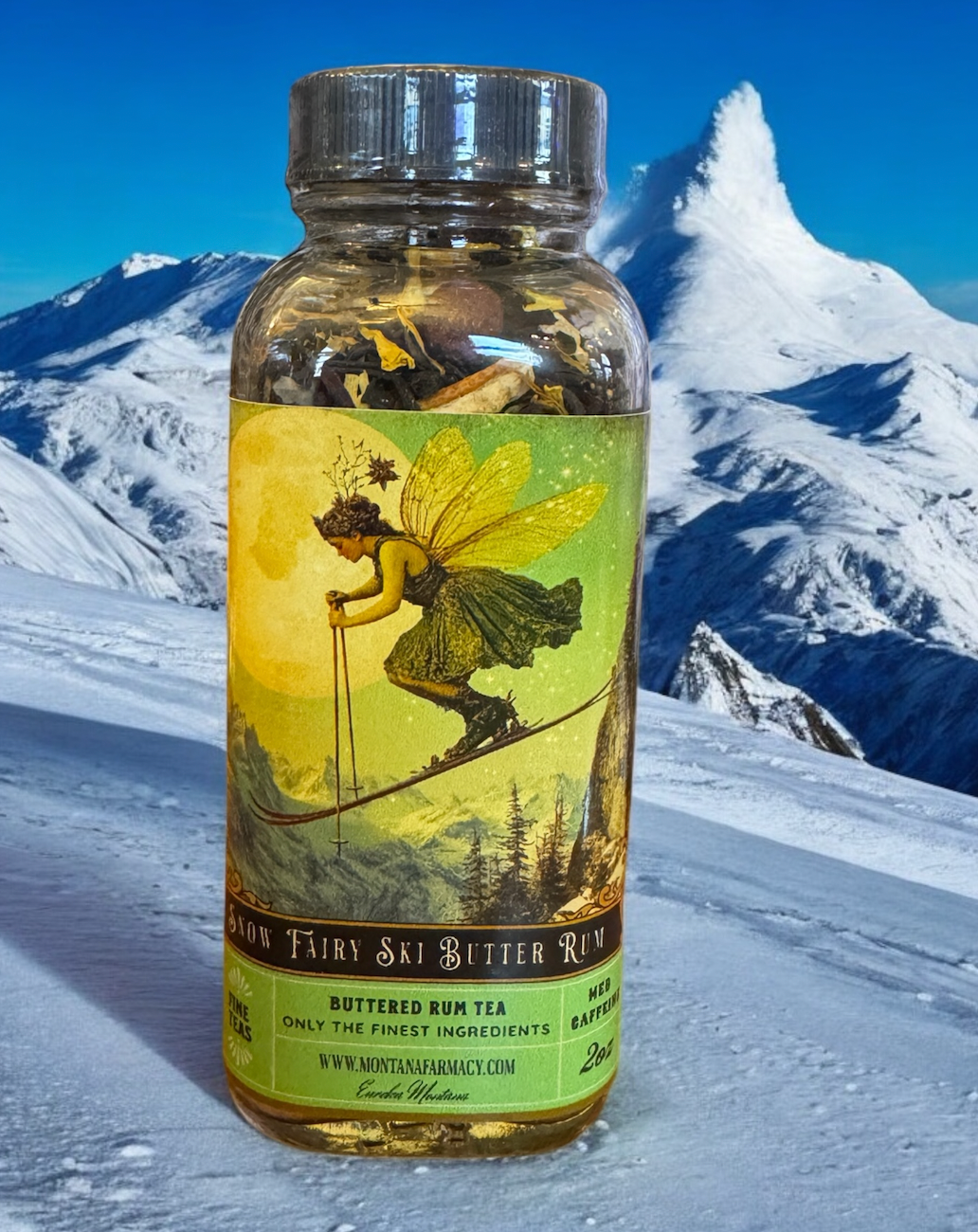 Snow fairy Ski Butter Rum Pray for Snow Tea Alpine Adventure