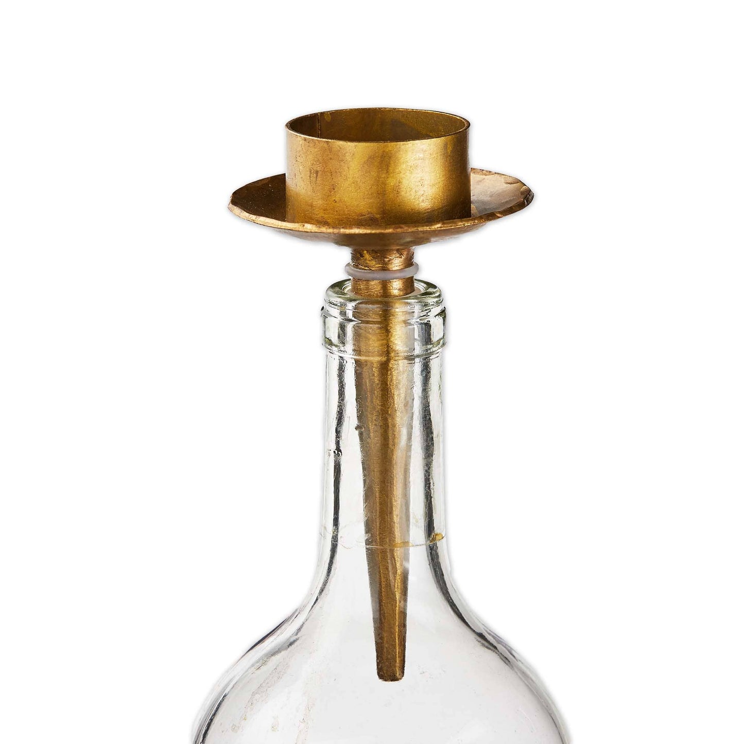 Tag Bottle Stopper Tealt Hldr Antique Brass