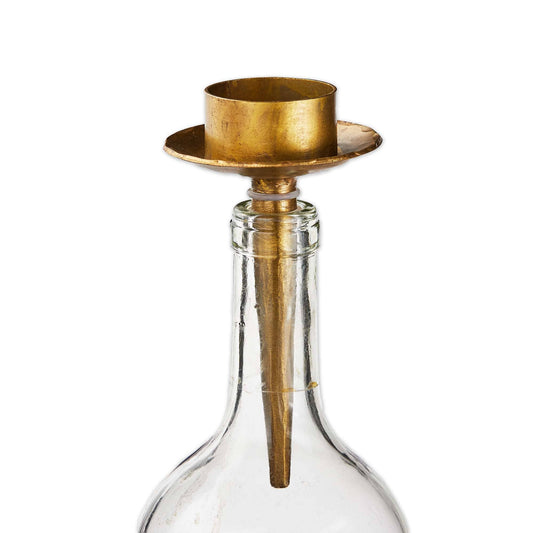 Tag Bottle Stopper Tealt Hldr Antique Brass