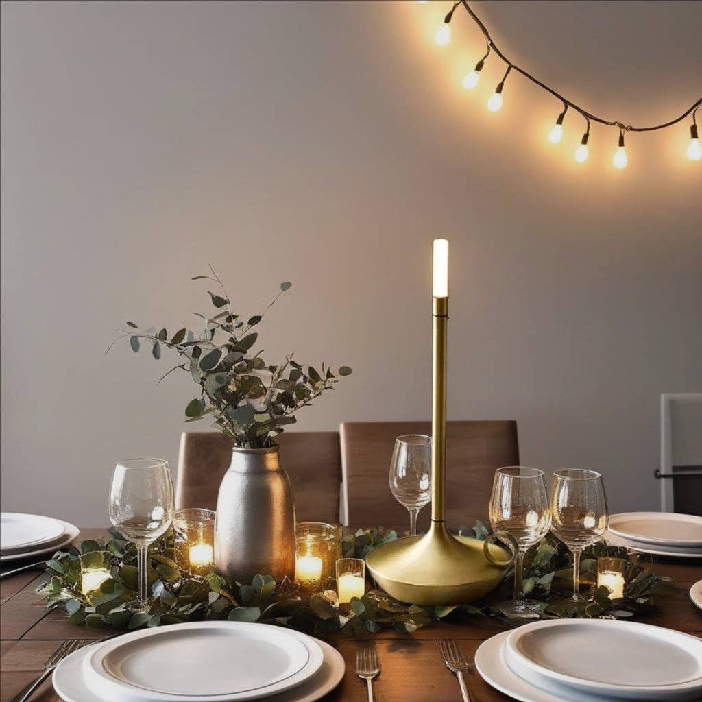 Portable Candle Lantern: Silver