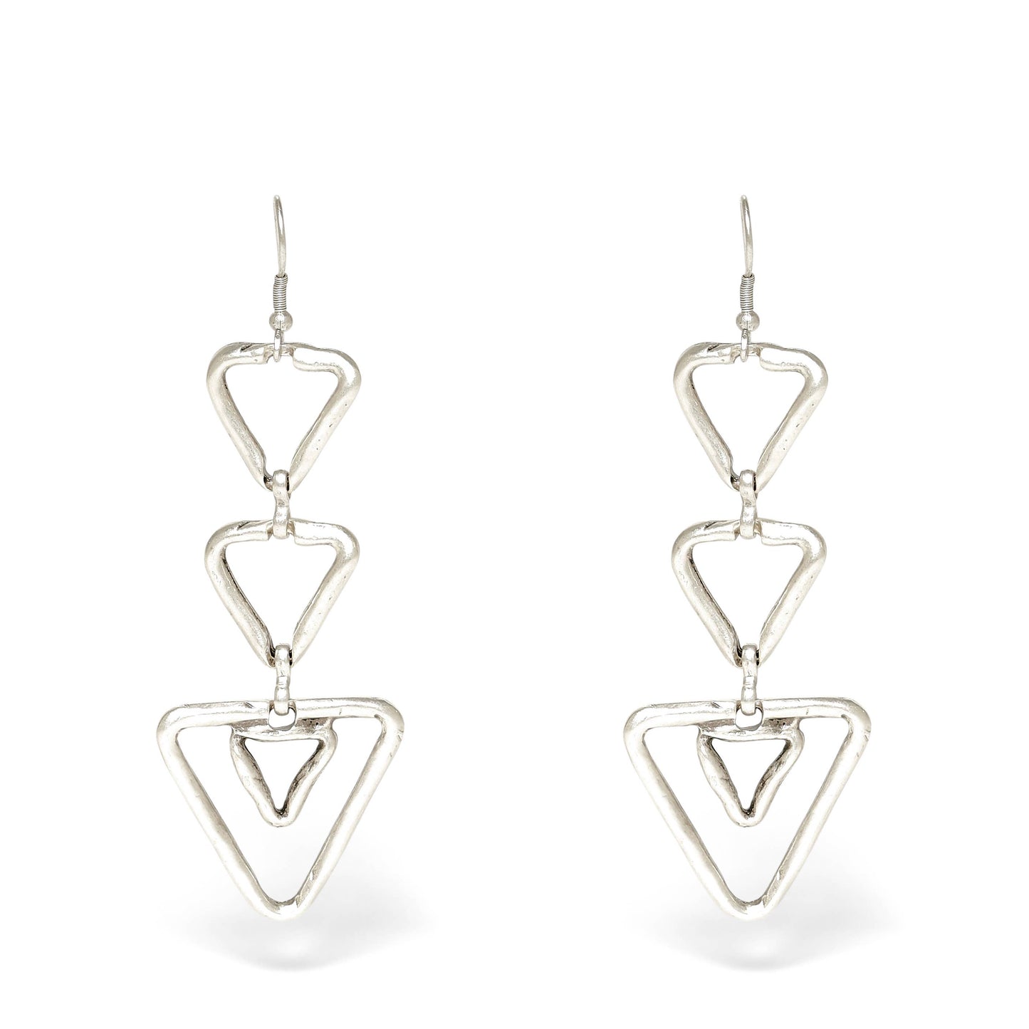Handmade Pewter Earrings - 24-314