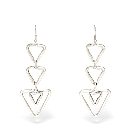 Handmade Pewter Earrings - 24-314