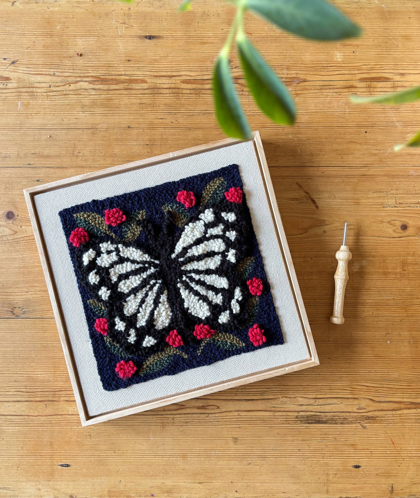 Spring Butterfly Punch Needle Frame Kit