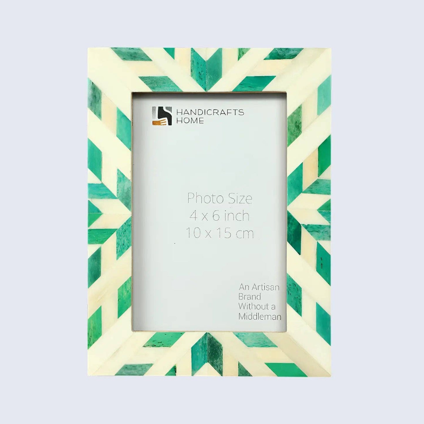 Hypno Nature Bone Inlay Green & White Picture Frame 4x6