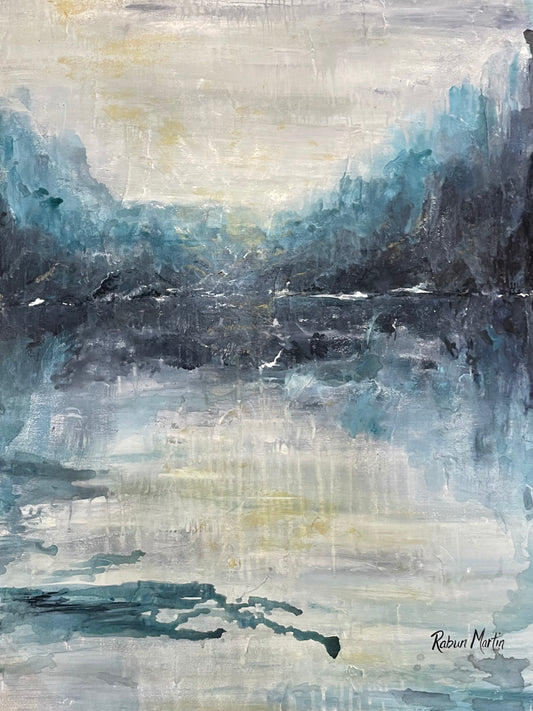 3x4 | Blue Abstract | Original