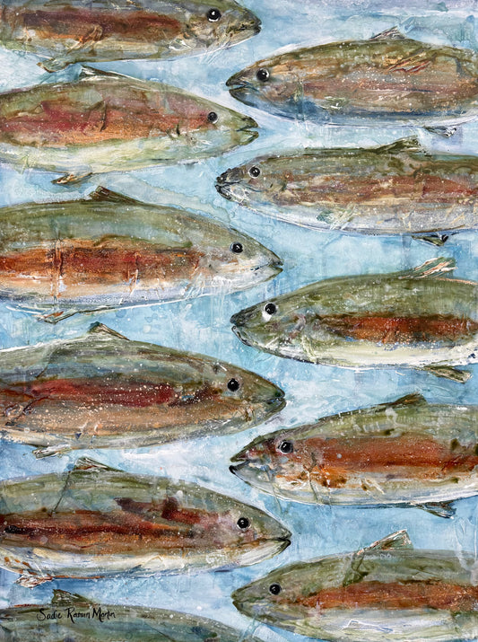 3x4 | Fish by Rabun & Sadie | Original