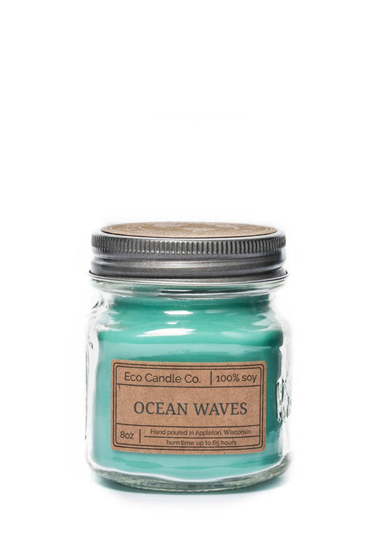 8oz mason OCEAN WAVES