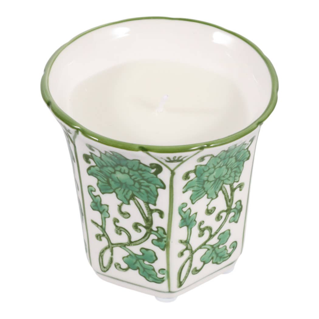 Scented Candle - Lavender Verbena Green Ceramic, 6 Oz