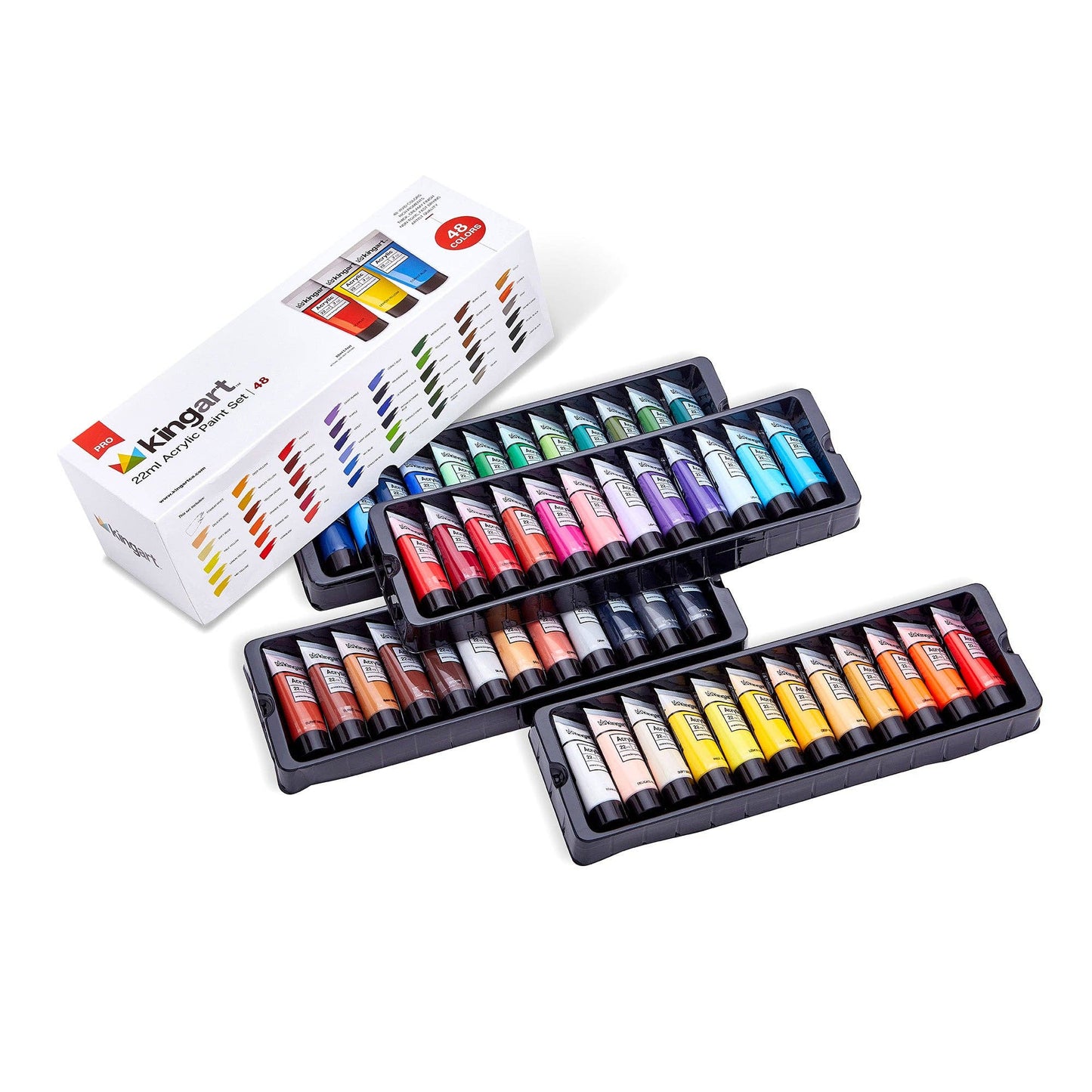 PRO Acrylic Paint Set - 22ml Tubes  - 48 Colors