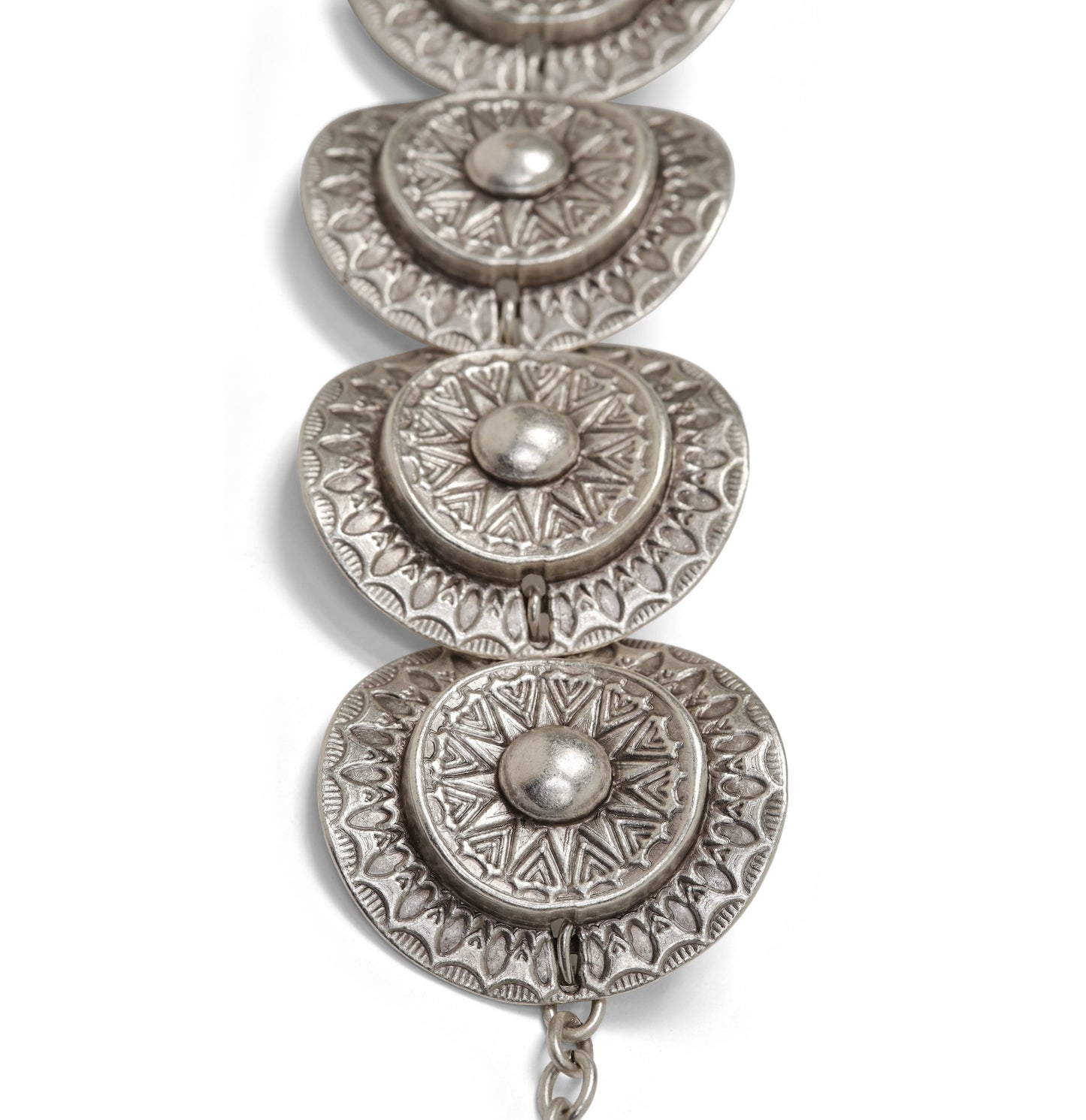 Handmade Pewter Ethnic Disc Bracelet - 2655