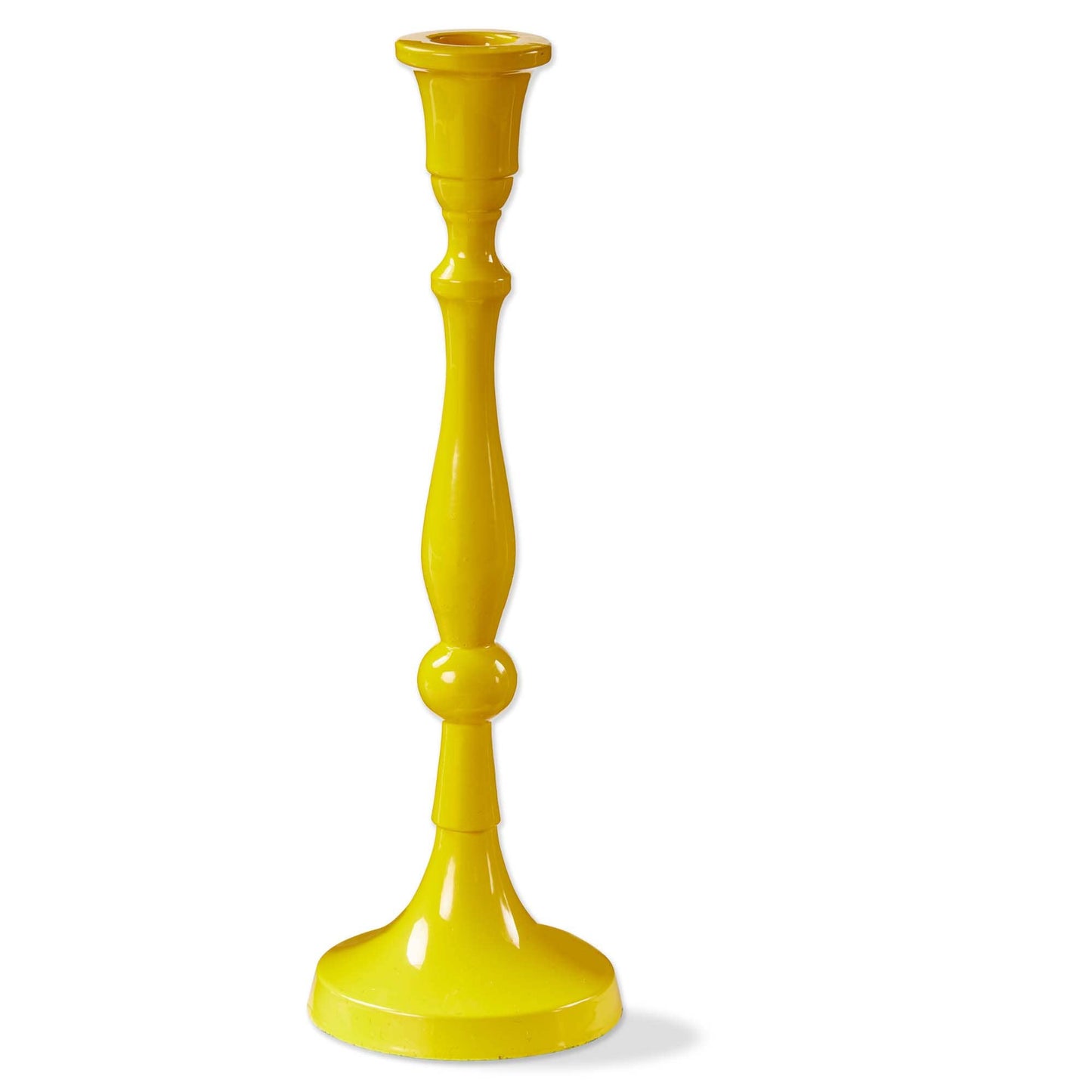 Zahra Taper Holder Large Yellow Aluminum Everyday