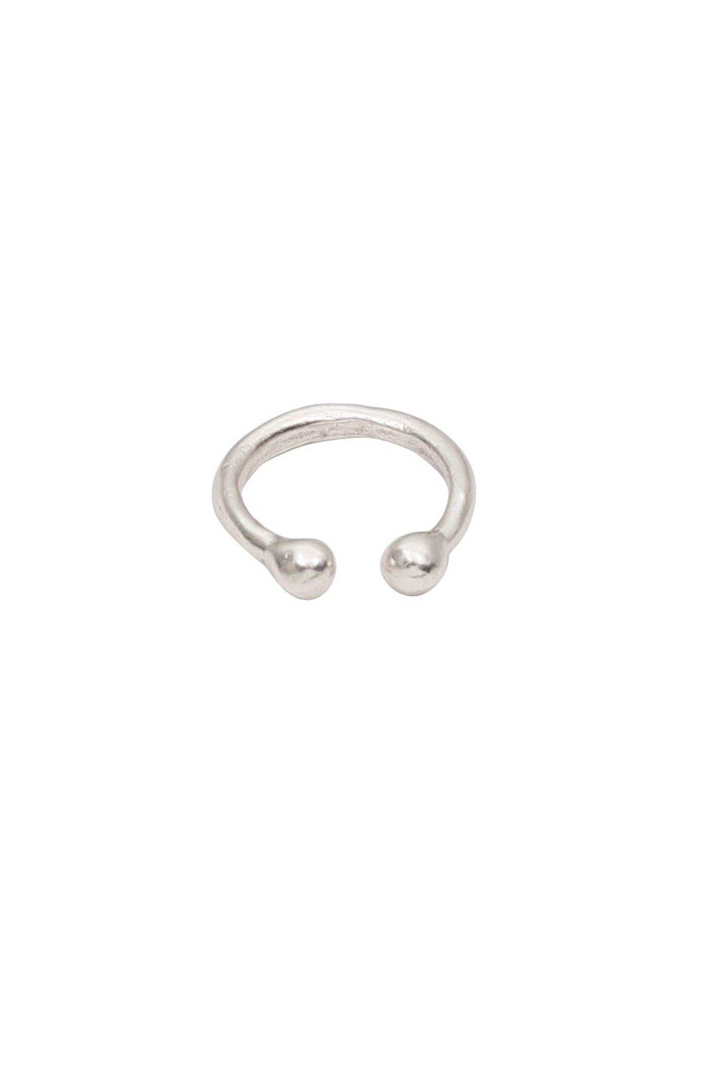 Handmade Brass Ring In Silver Plated - NR6107