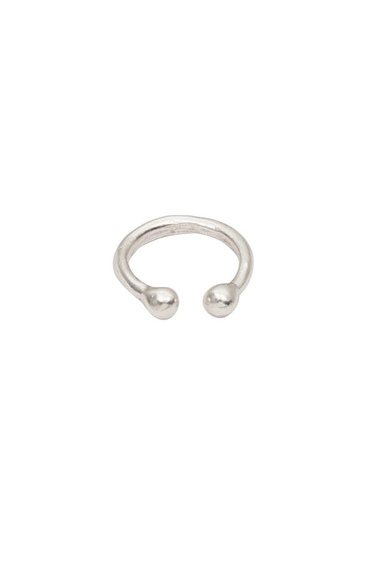 Handmade Brass Ring In Silver Plated - NR6107