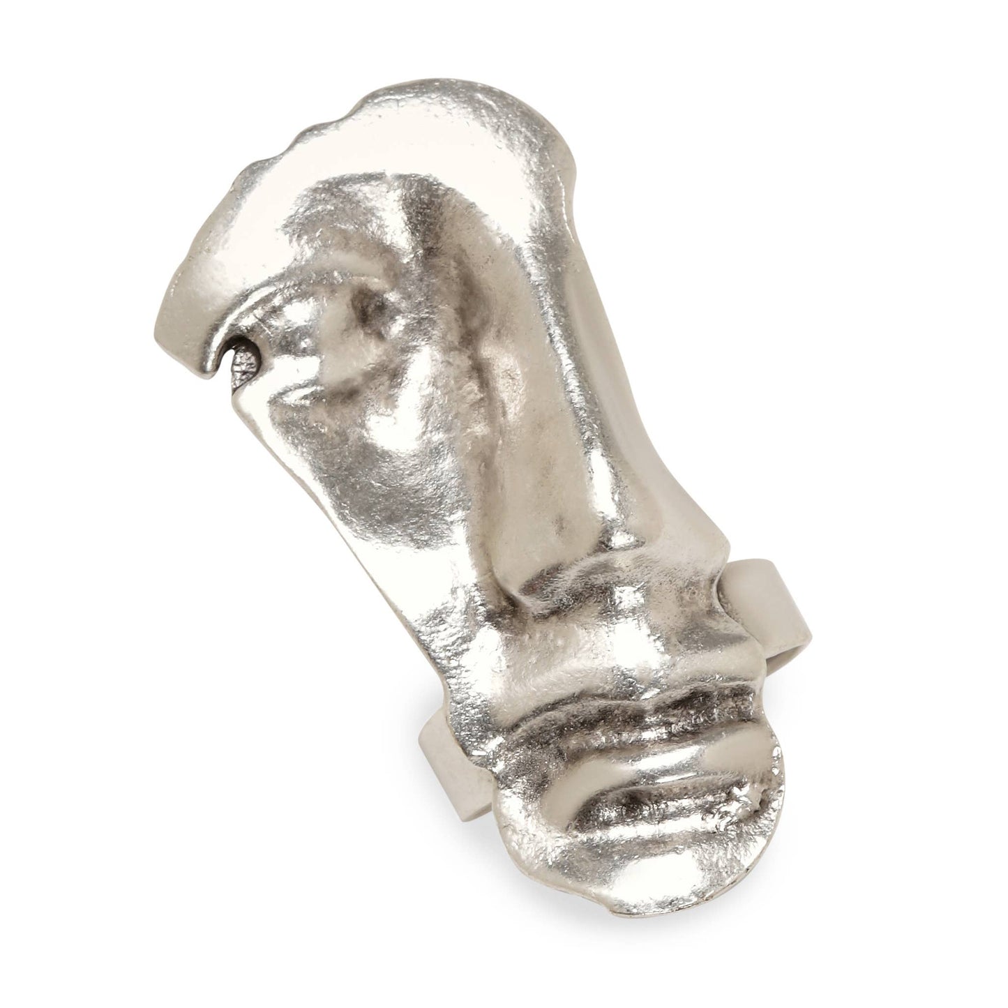Handmade Strange Face Pewter Ring - ZR-180