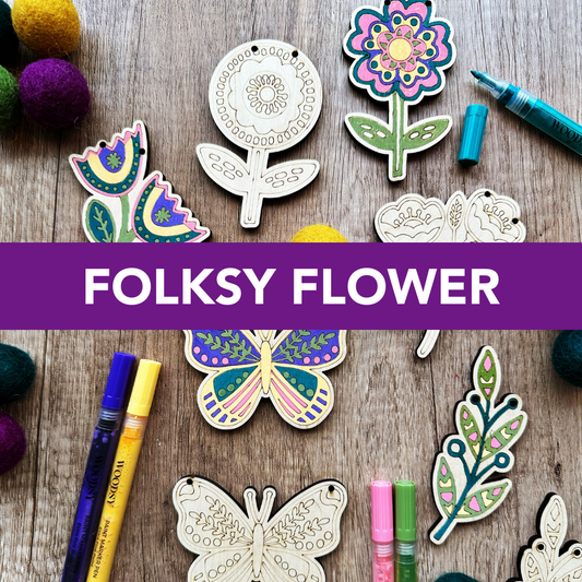 DIY Craft Kit - Folksy Flower Garland