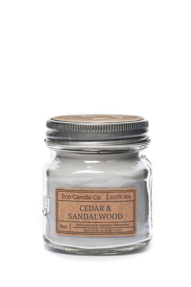 8oz mason CEDAR & SANDALWOOD 