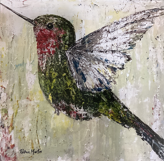 12x12 Red & Green Hummingbird