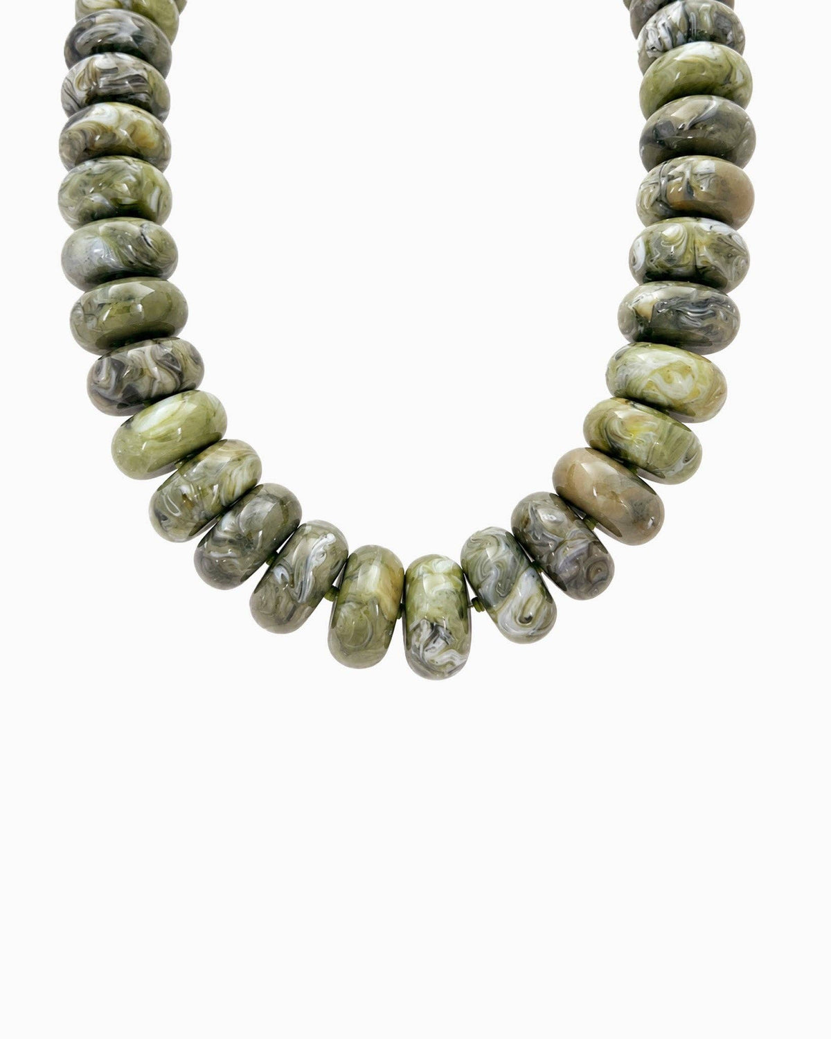 Neutral Chunky Marble Seed Bead Statement Necklace: Burgundy