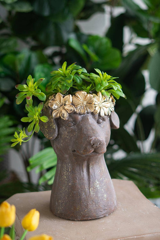 Dog Statue Planter