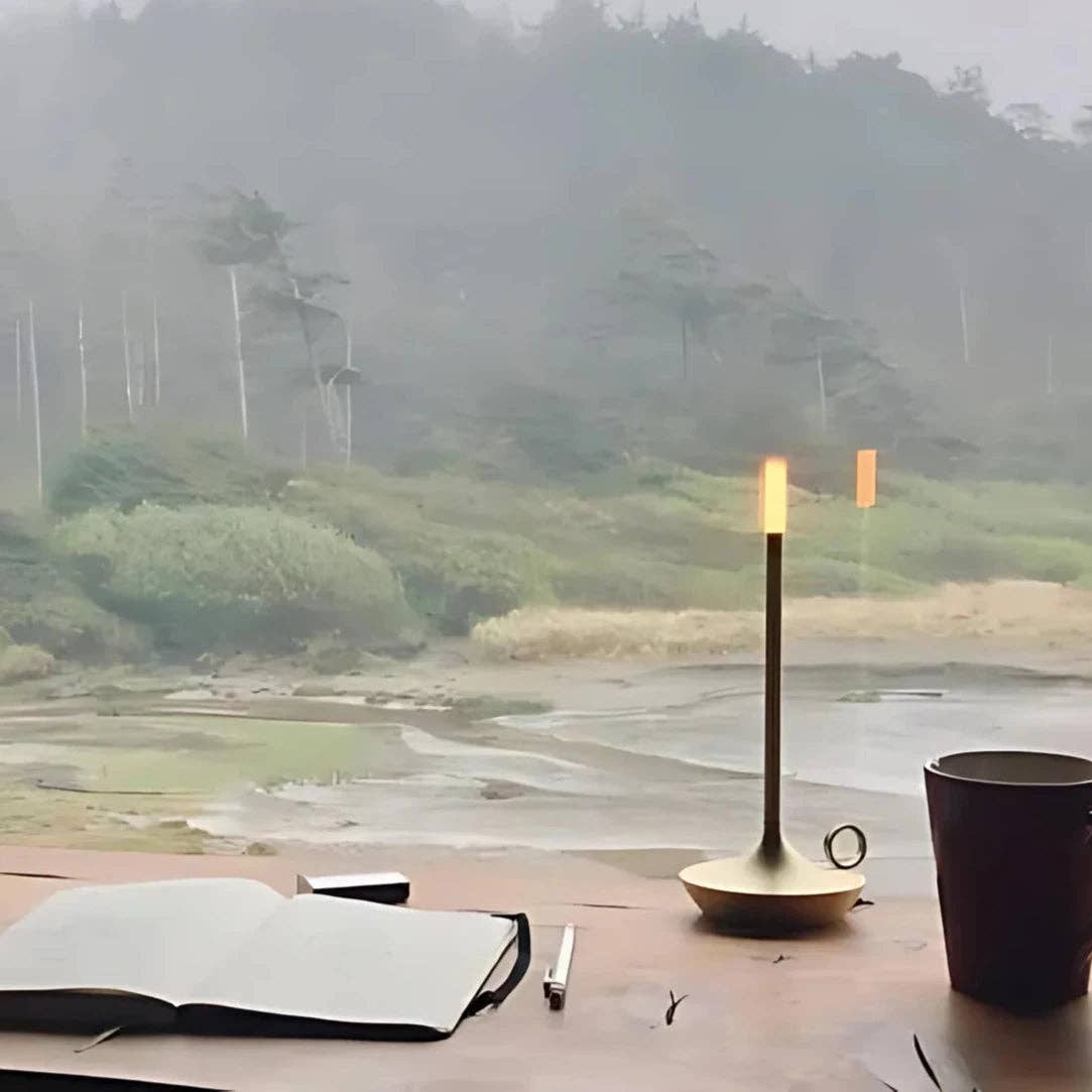 Portable Candle Lantern: Silver
