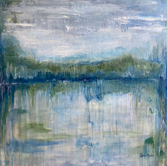 4x4 | Bright Blue Lake Scene | Original