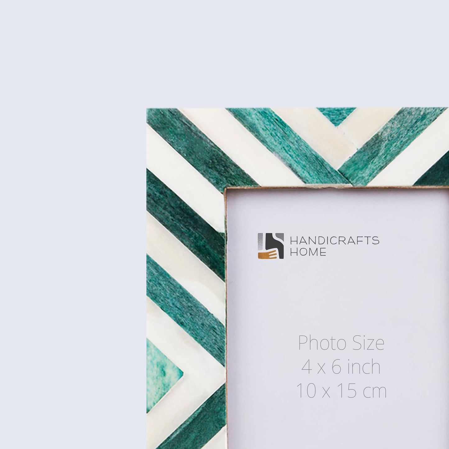 4x6 Chevron Picture Frames|1.25" Border Width | 3 Colors: Blue White