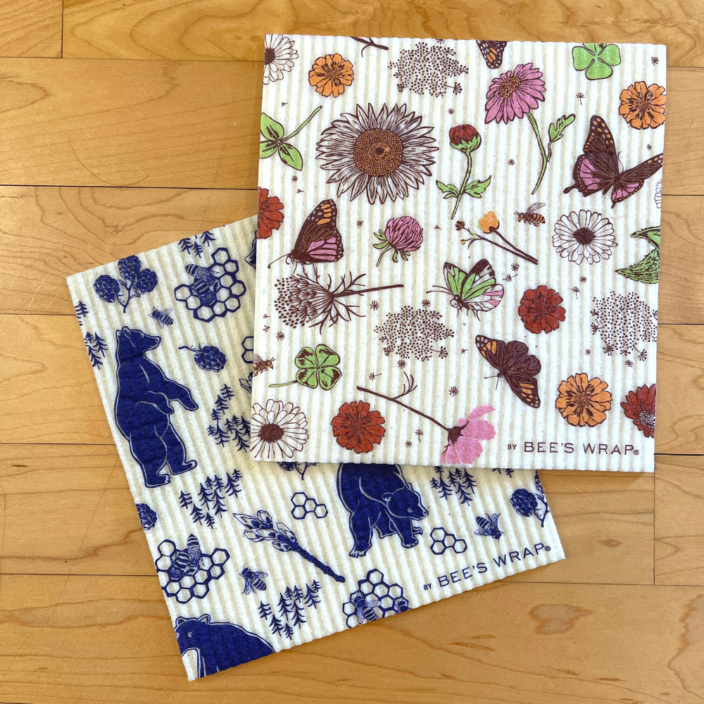 Bees Wrap Swedish Dishcloth 3 Pack - Mixed Prints