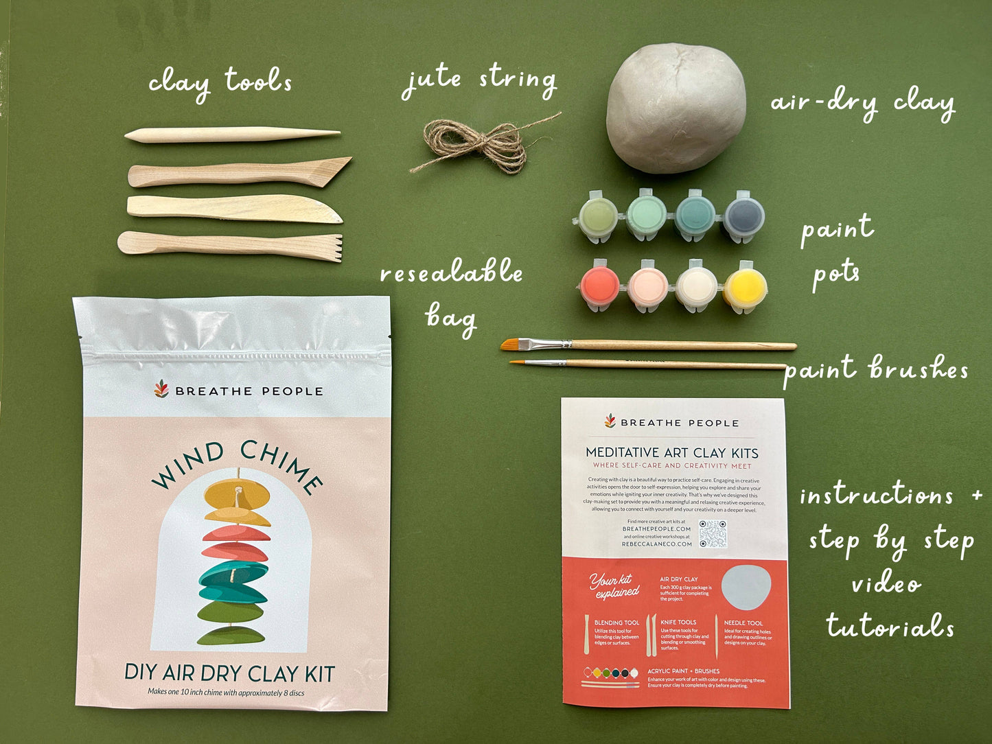 DIY Air Dry Clay Kit- Make Your Own Wind Chimes