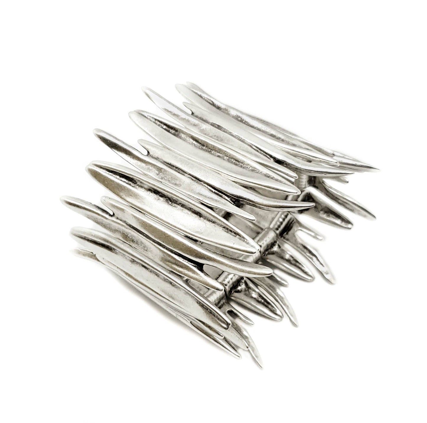 Handmade Fire Pewter Bracelet - 2549