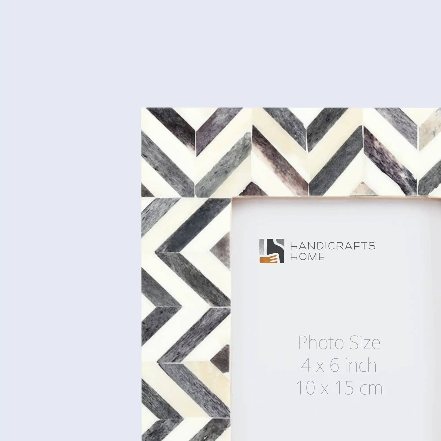 Picture Frame Zig Zag Herringbone, 4x6, 4 Colors: Turq
