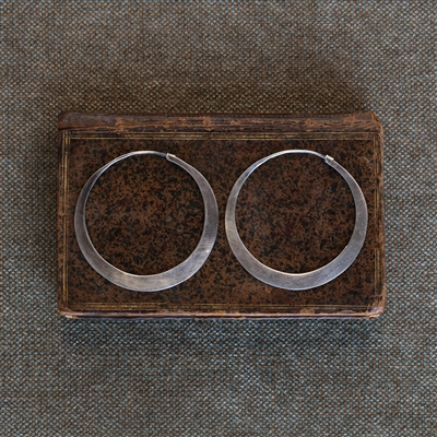 Hoop Silver Earrings - Lrg