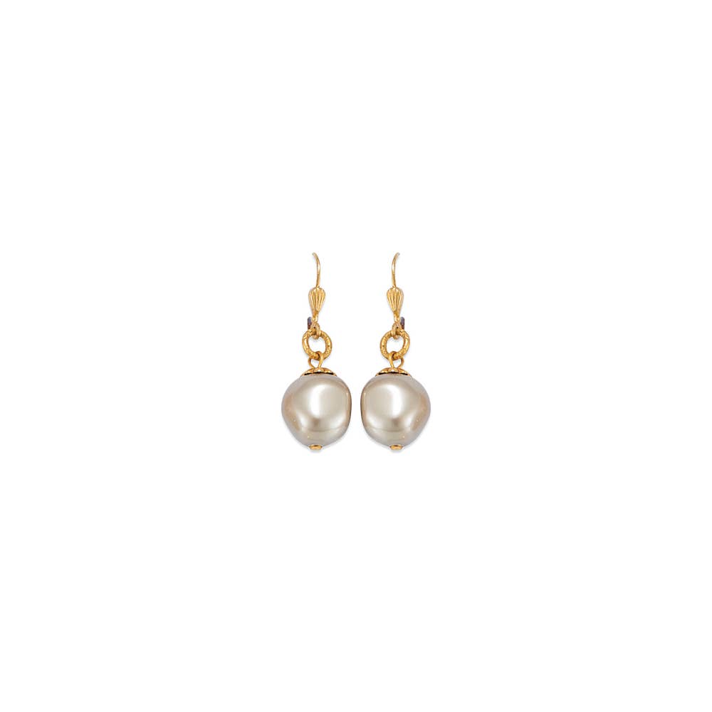 Simply Coco Earring: Patina Pearl