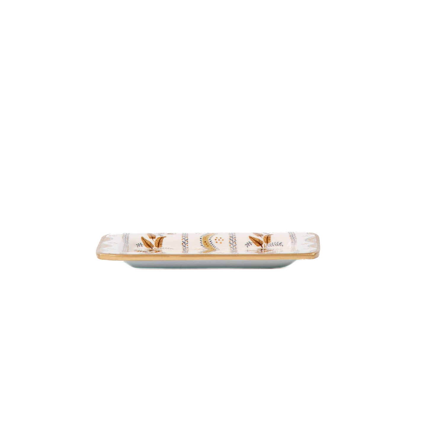 Emma Stripe Enameled Laney Tray: Brown