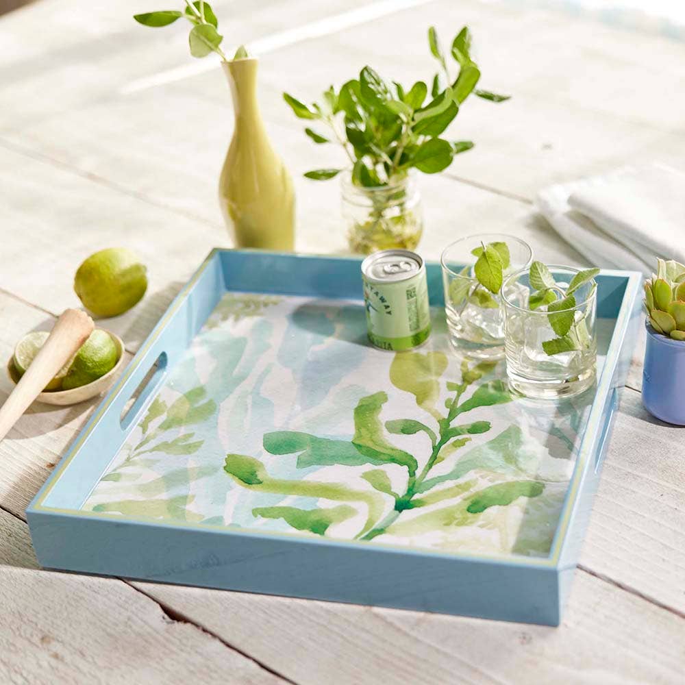 Sea Kelp  Square Lacquer Serving Tray