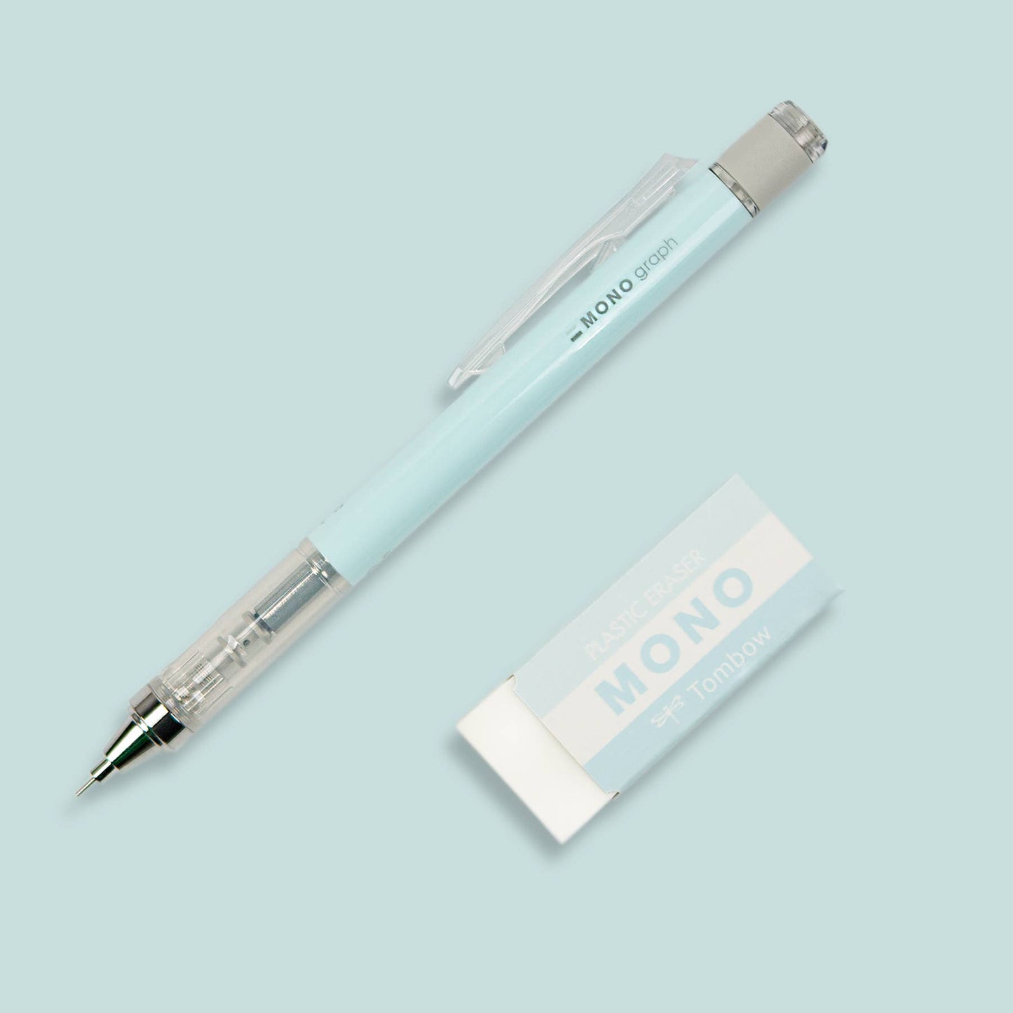 MONO Graph Mechanical Pencil + Eraser Set: Cream Yellow