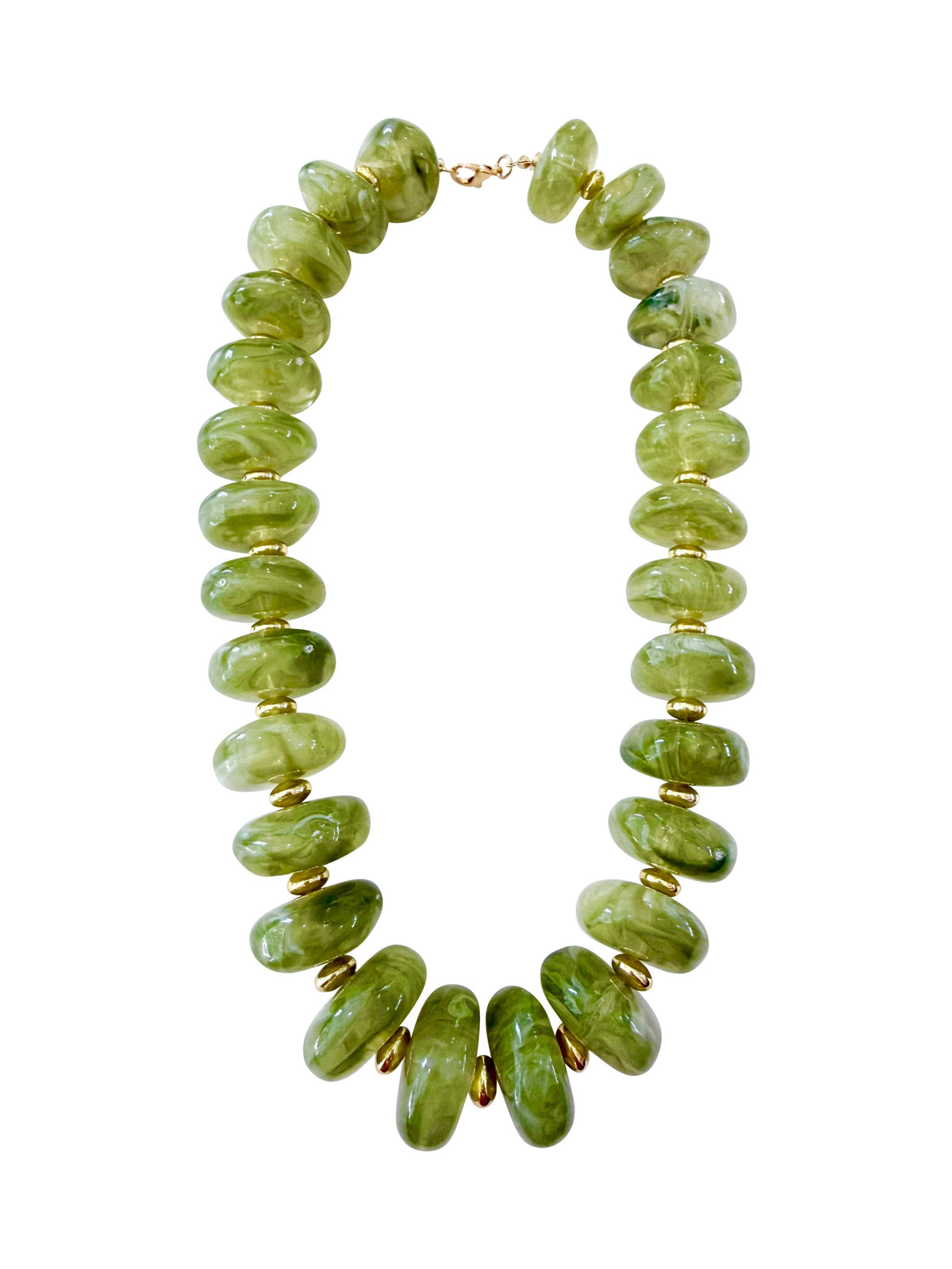 Randi Chunky Beaded Necklace- Chartreuse