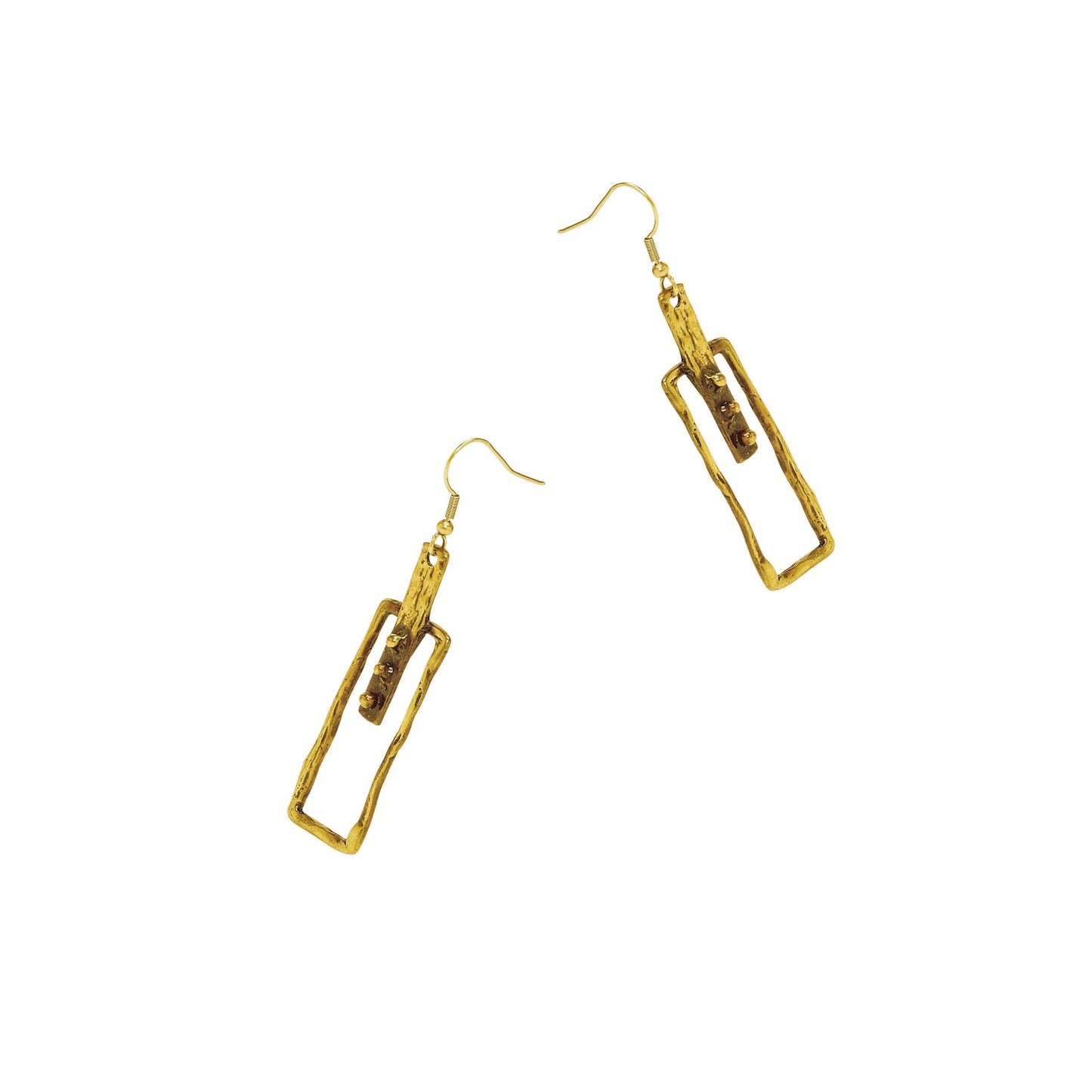 Handmade Pewter Earrings - KU123 BRONZE