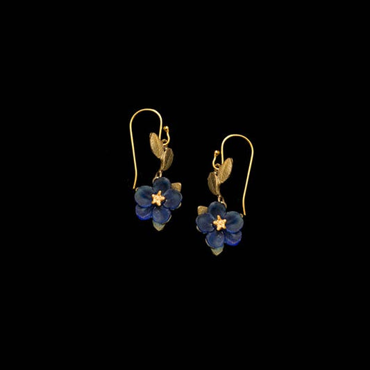 Blue Violet Wire Earrings